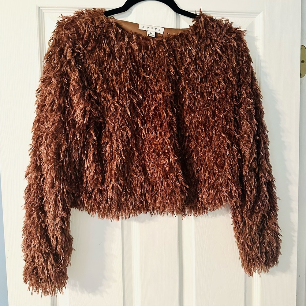 HYFVE Cropped shag sweater
